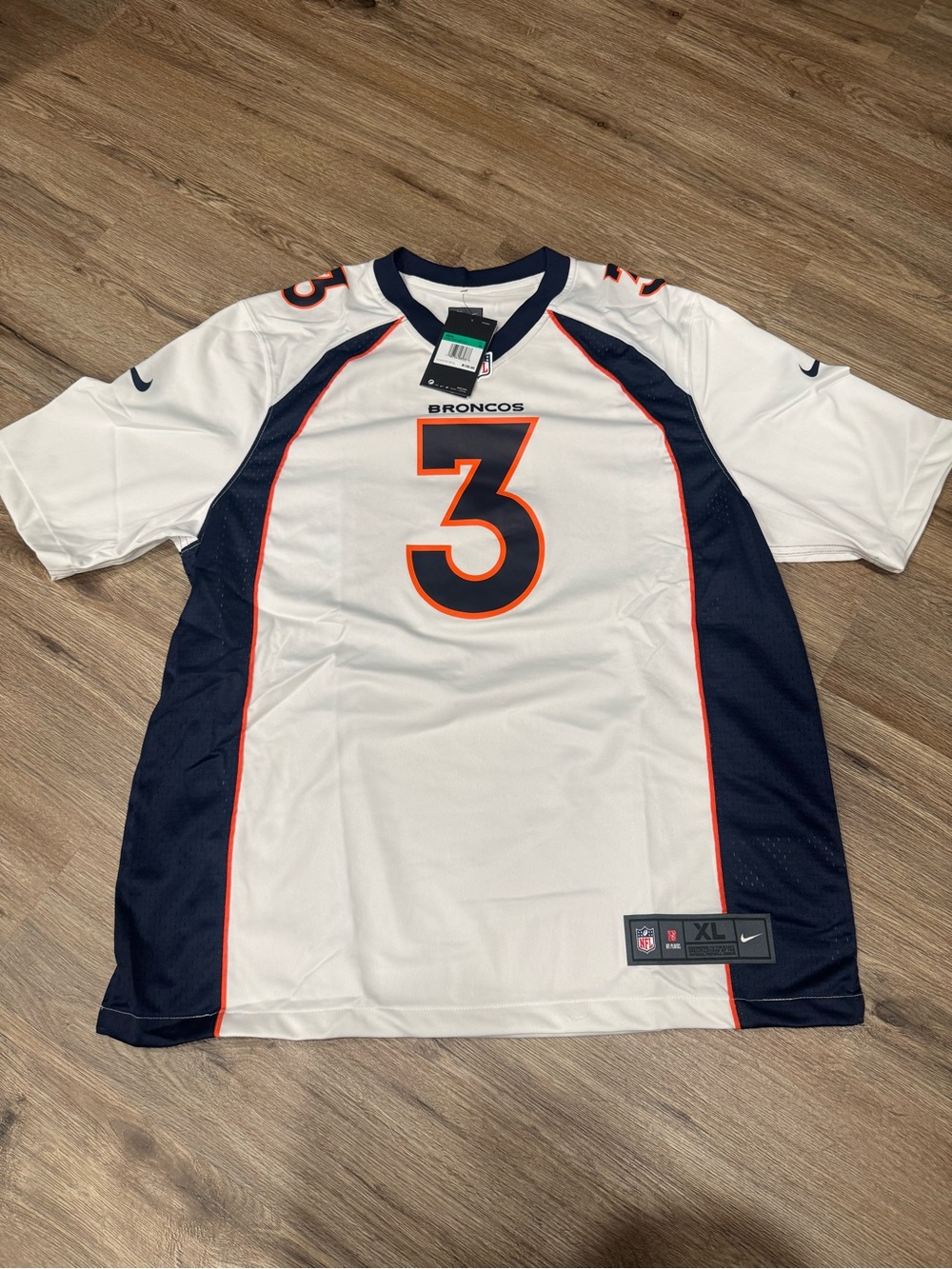 Nike Russell Wilson Denver Broncos NFL Men's White Game Day Jersey NWT